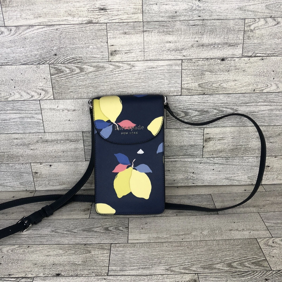Kate Spade Cameron Lemon Zest North South Flap Phone Crossbody