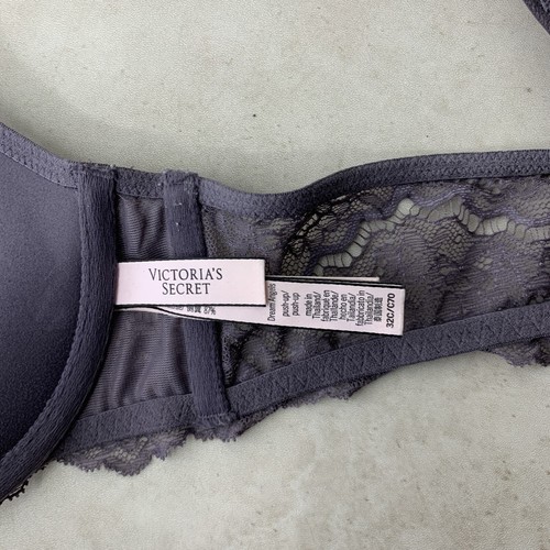Victoria's Secret Damen Größe 32C BH Lila Blumen Spitze Dream Angels Push Up - Bild 7 von 8