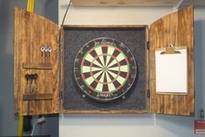 Custom Rustic Vintage Barn Door Dart Board Cabinet Solid Wood For Dartboard Cabinet Dart Board Solid Rustic Wood Set Scoreboard Man Cave