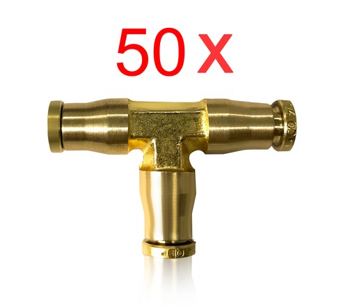 Torque Union Tee for 1/4" Tubing with Push-to-Connect (PTC) Pack of 50 - Picture 7 of 7