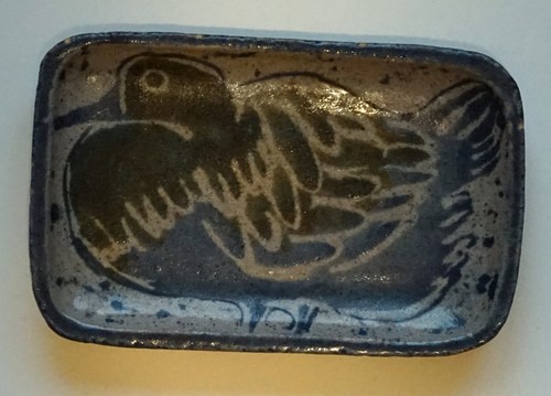 ARPOT Art Pottery 2 Platos de Cerámica Paloma Jean Claude de Crousaz Mediados de Siglo Modernos - Imagen 4 de 6