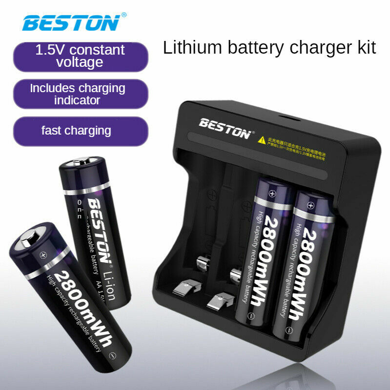 1.5V AA AAA 2800mWh 3500mWh Li-ion lithium rechargeable battery Charger LOT Super opłacalna, bardzo popularna
