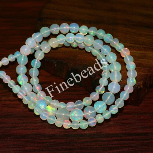 Smooth Round opal balls beaded necklace for women, Vintage fire opal 391 Off - Picture 2 of 2