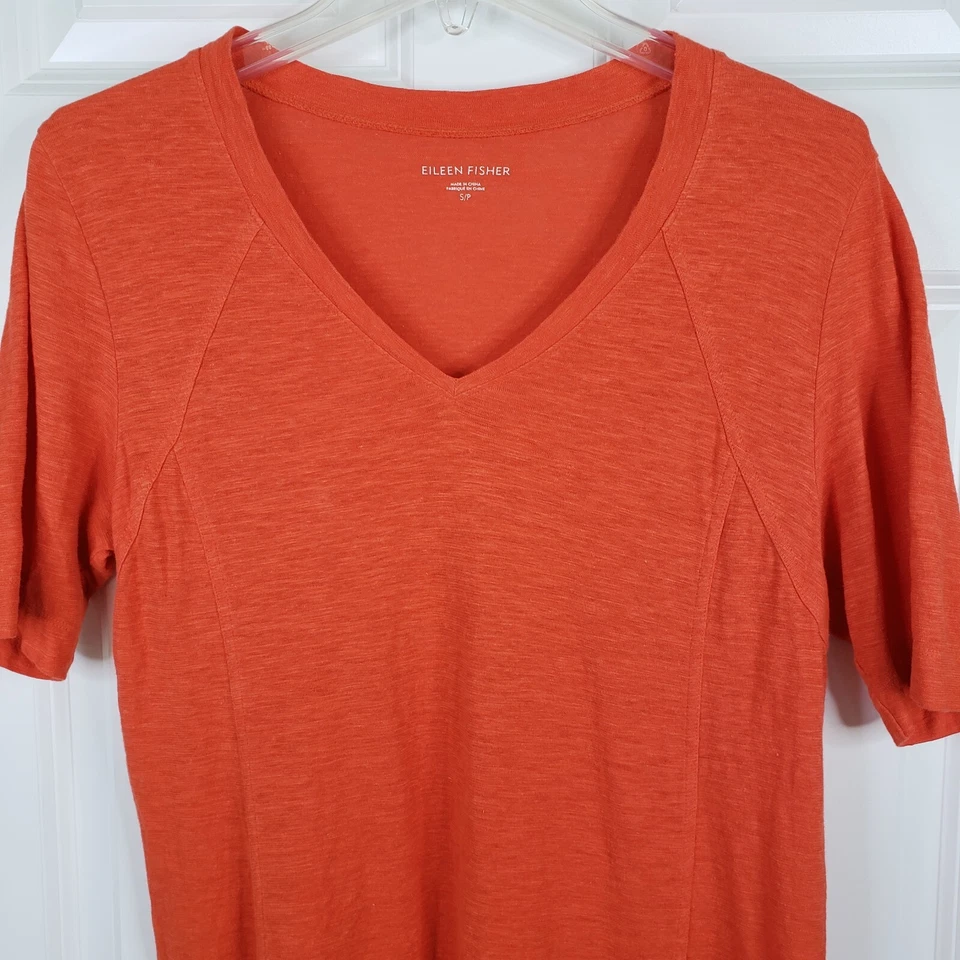 Eileen Fisher Women Hemp Dress Women Sz S Short Sleeve Organic Cotton Ethical - Image 3 of 4