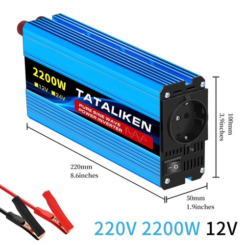 6000W Inversor de Onda Sinusoidal Pura CC 12V a CA 220V 50HZ Solar Convertidor - Imagen 16 de 20