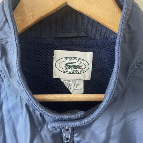 Izod Lacoste Windbreaker Travis Pointe Full Zip Blue Men’s Size Large - Picture 5 of 8