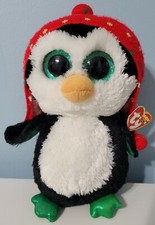 Ty Beanie Boos 9" FREEZE the Penguin Plush w Hat Winter Holiday Christmas NWT