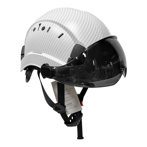 Hard Hat with Visor Carbon Fiber Cloth Construction Helmet Vent Safety Helmet AU - Picture 8 of 29