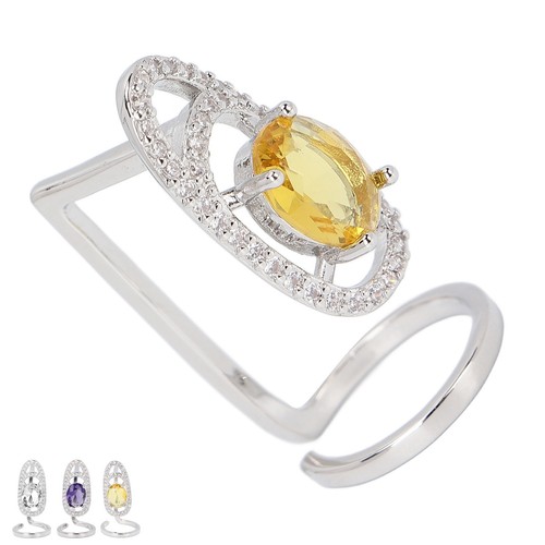Anello Unghie Strass Lucido Delicato Copri Unghie Anello Gioielli Gi L2S - Foto 9 di 31