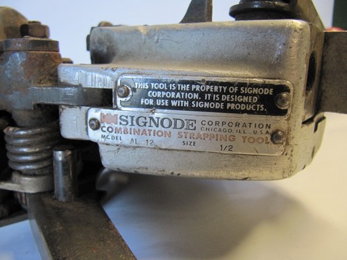 Signode AL-12 Stahl Doppelkerbe Kombination Umreifungsgerät 1/2" Spanner Crimp - Bild 3 von 15