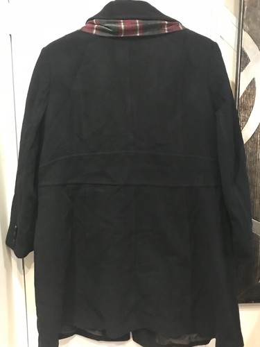 Women's Church Winter outerwear Wool blend Warm coat Black jacket +Scarf plus2X - Picture 12 of 12