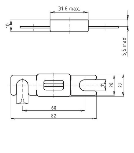 SIBA 90 058 05 80A Gabelstaplersicherung 9005805.80 Batterie KFZ KFZ JPSF242 - Bild 2 von 3
