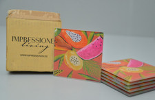 Impressionen Living Deko-Untersetzer-Set 6-tlg Obst Früchte 10x10cm NEU