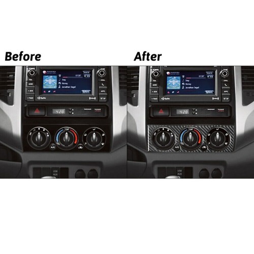 For Toyota Tacoma 2012-2015 Air-con Climate Knobs Trim Cover Decor Carbon Fiber - Picture 8 of 12