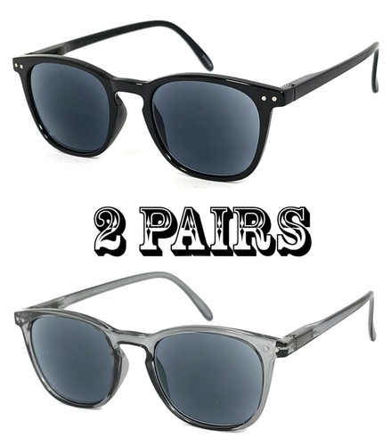 Retro Square Frame Full Tinted Lenses Sun Reader Reading Sunglasses UV Protect - Imagen 14 de 18