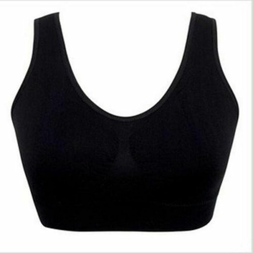 Mujeres Sujetador Deportivo Gimnasio Sin Costuras Inalámbrico Yoga Corto Top Chaleco Elastizado S-3XL Talla Grande - Imagen 12 de 15