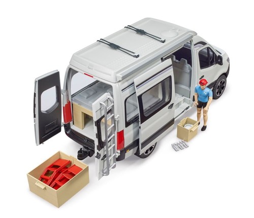 Bruder Camper Mercedes Sprinter 02672 con Autista - Giocattolo Realistico - Foto 4 di 5