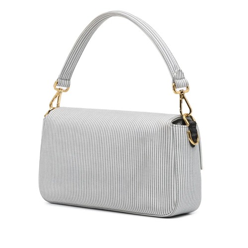 FENDI- Striped Jersey Baguette Satchel - Picture 2 of 5