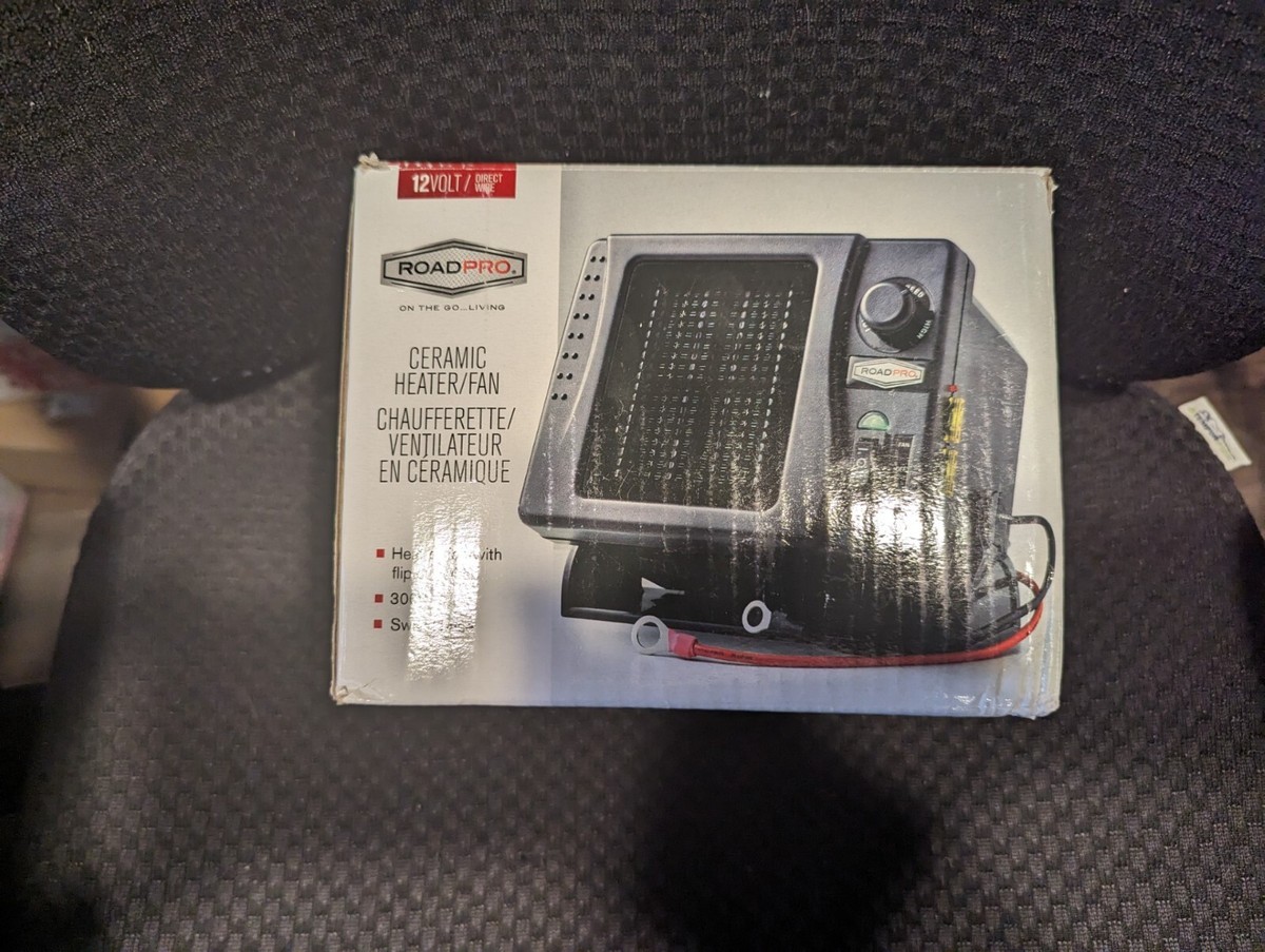 RoadPro 12-Volt Direct Hook-Up Ceramic Heater/ Fan with Swivel Base RoadPro 12-Volt Direct Hook-Up Ceramic Heater/ Fan with Swivel Base
