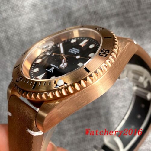 40mm Tandorio Solid CUSN8 Bronze NH35A Waterproof Automatic Diving Men Watch - Picture 3 of 12