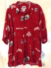 Ohio State Buckeyes Reyn Spooner Hawaiian Style Button Down Shirt. XXL 2XL Rayon