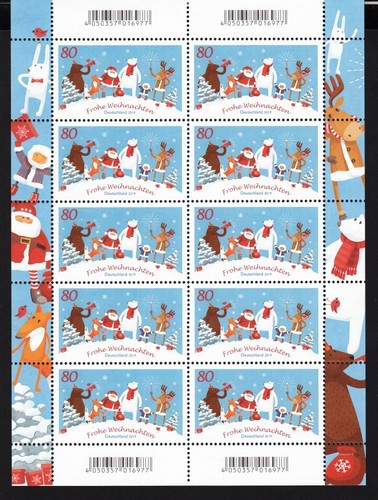 80 Cent Weihnachten Mi 3504 ** Kleinbogen Luxus!