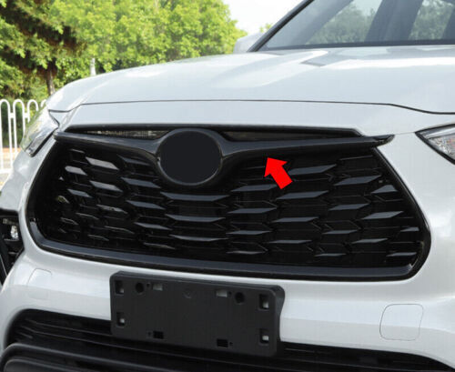 Look Front Bumper Center Hood Strip Bright Black For Toyota Highlander 2020-2023 - Bild 4 von 6
