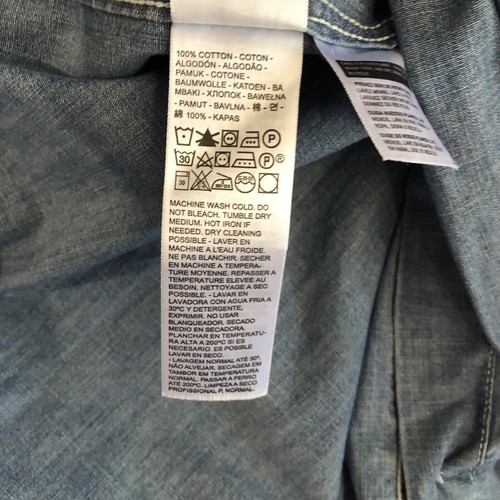 Camicia Levis Stile Originale Relaxed Denim L Uomo Blu Jeans Bottoni 2022 Nuova con etichette - Foto 11 di 13