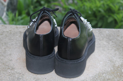 ALEXANDER MCQUEEN  ハイサンダル/ブラックレザー Alexander McQueen ALEXANDER MCQUEEN アレキサンダー
