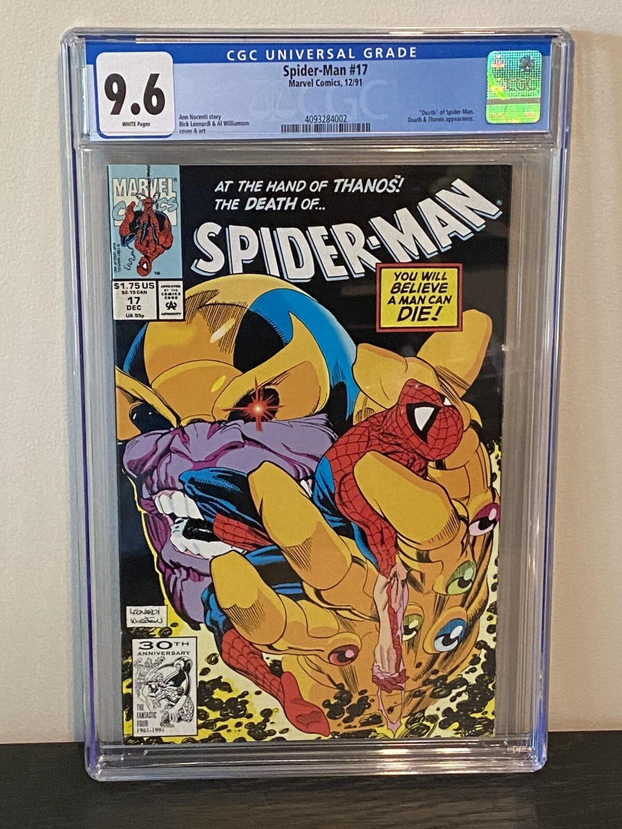 Spider-Man Thanos Avengers 1977年comic Spider-Man #17 CGC 9.6 White Pages Thanos Death Appearance