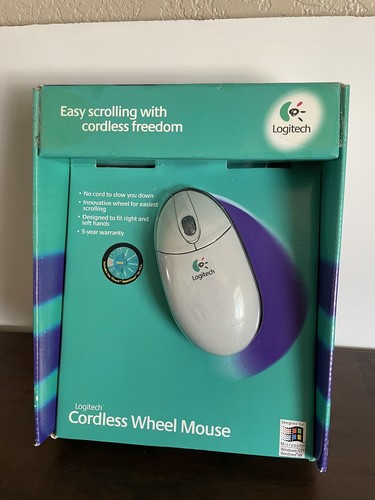 Logitech Cordless Wheel Mouse Digital Radio Receiver Retro - Picture 2 of 4