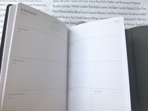Eccolo 2025 Diary 18 Monthly Weekly Asst Design Coated Flap/Strap Cover Diaries - Picture 4 of 31