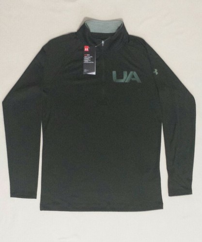 Under Armour HeatGear 1/4 Zip dunkelgrün Langarm Loose-Fit Pullover Gr. SM - Bild 1 von 4