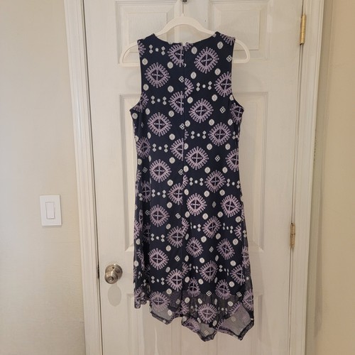 Alfani Dress Size 6P Blue Purple Embroidered Sleeveless Asymmetrical Airy Party - Picture 2 of 6