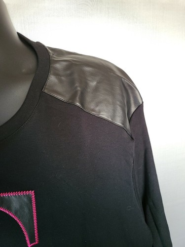 T-Mobile Employee Leather T Logo Graphic Long Sleeve T-Shirt Black SZ 3XL - Picture 3 of 5