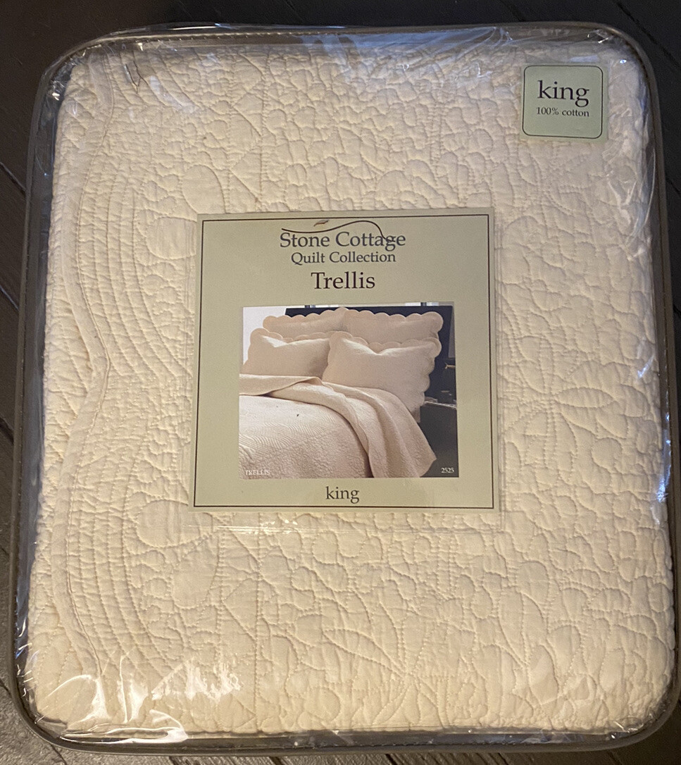 Stone Cottage Trellis King Quilt & 1 Std Sham - New In Package Wysoka jakość, świetna jakość