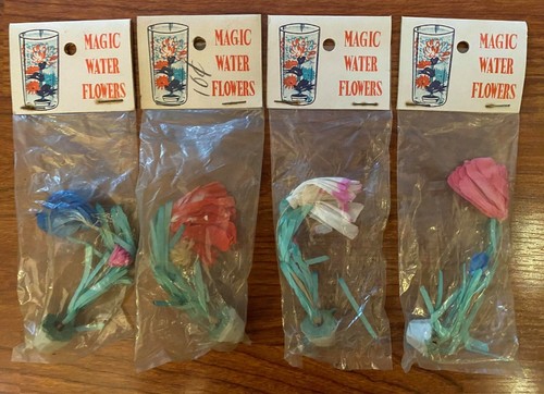 Vintage Magic Water Flowers - Japan - New Old Stock NOS - Your Choice of Color - Picture 1 of 2