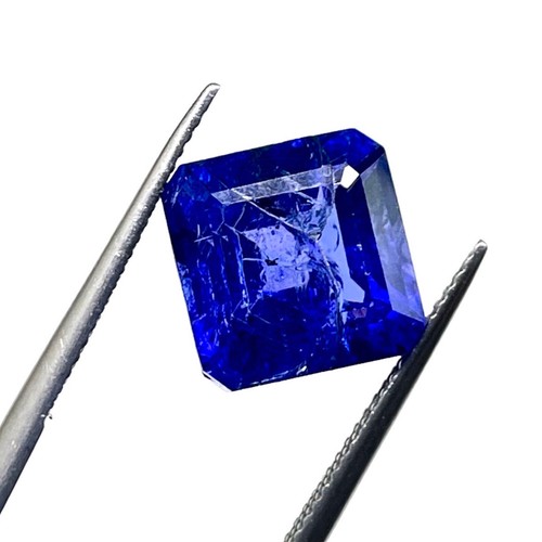 10.59 Cts Natural Tanzanite Square Cut Vibrant Blue Loose Certified Gemstone - Picture 12 of 22