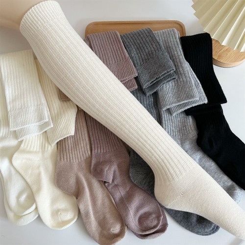 Wool Cashmere Warm Thick Boot Soft Crew Socks Women Knee-High Winter Long Socks - Picture 9 of 28