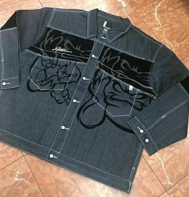 raw blue denim jacket