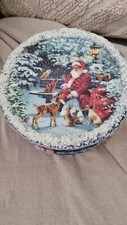 Vintage style handmade Christmas tin  box,storage box 