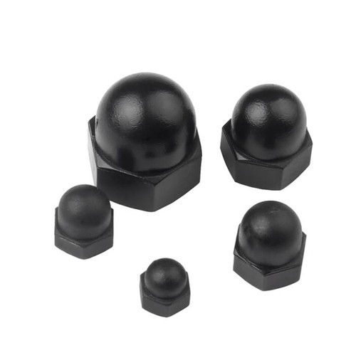 Tuercas de plástico gorra bellota nailon negro cabeza cúpula tuerca decoración - M3 M4 M5 M6 M8 M10 M12 - Imagen 6 de 7