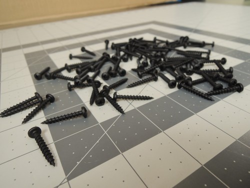(100) #6 x 1" Phillips Pan Head Wood Screws / Sheet Metal - Steel - Black Oxide - Picture 7 of 10