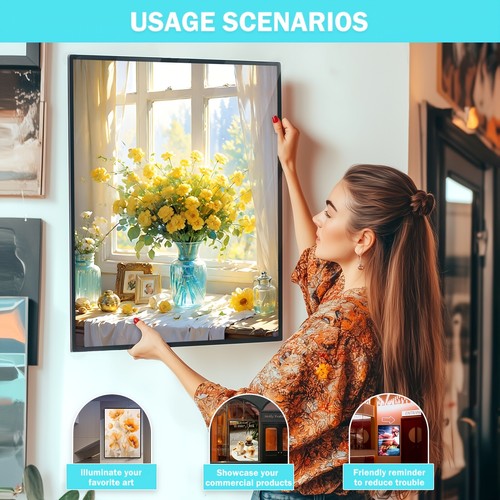 A4 Ultra-thin LED Backlit Movie Menu Poster Picture Frame Light Box Display - Picture 4 of 15