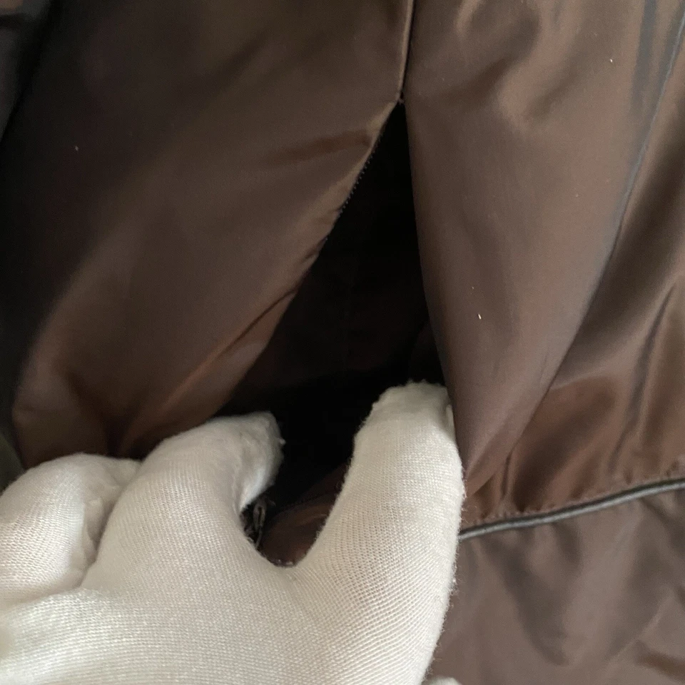 Abrigo Chaqueta Larga Via Spiga Largo Marrón Capucha Puffer Con Piel 2X Dinero Antiguo Comodidad Foto 3 de 4