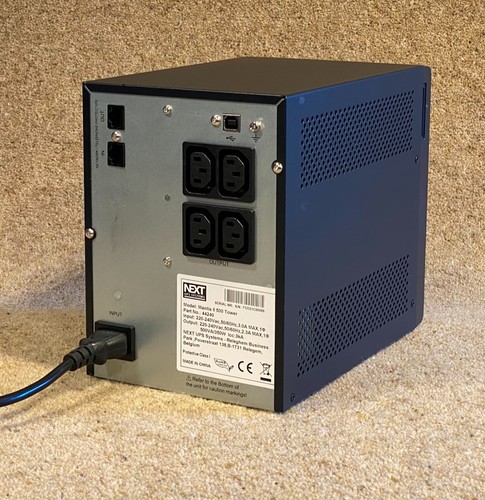 Next Mantis II 500 Tower UPS with New Battery Fitted and 12-Month RTB Warranty - Picture 4 of 9