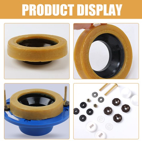 1 Set Toilet Flange with Wax Ring Toilet Gasket Home Bathroom Toilet Ring - Picture 7 of 12