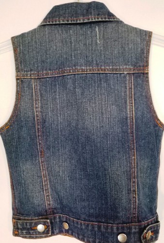 Thread & Supply Womens Misses Denim Jean Jacket Vest, Size Small, Shank Buttons - Picture 4 of 5