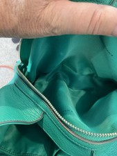 Coach green pebble, leather hobo shoulder bag...