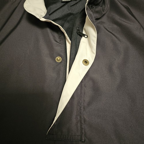DRYJOYS Footjoy Mens SZ LG Short Slv GOLF Windbreaker 1/4 Zip Pullover Black/Tan - Picture 7 of 16